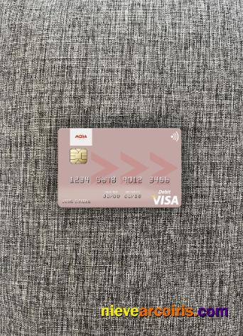 Mozambique Banco Moza visa debit card photolook
